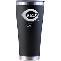 Cincinnati Reds Personalized 30oz. Laser Etched Black Tumbler