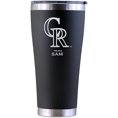 Colorado Rockies Personalized 30oz. Laser Etched Black Tumbler