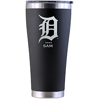 Detroit Tigers Personalized 30oz. Laser Etched Black Tumbler