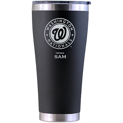 Washington Nationals Personalized 30oz. Laser Etched Black Tumbler