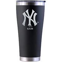 New York Yankees Personalized 30oz. Laser Etched Black Tumbler