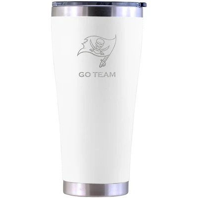 Tampa Bay Buccaneers Personalized 30oz. Laser Etched White Tumbler