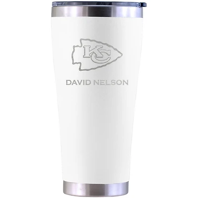 Kansas City Chiefs Personalized 30oz. Laser Etched White Tumbler