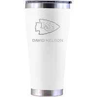 Kansas City Chiefs Personalized 30oz. Laser Etched White Tumbler