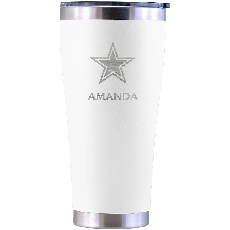 Dallas Cowboys Personalized 30oz. Laser Etched White Tumbler