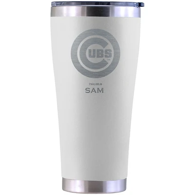 Chicago Cubs Personalized 30oz. Laser Etched White Tumbler