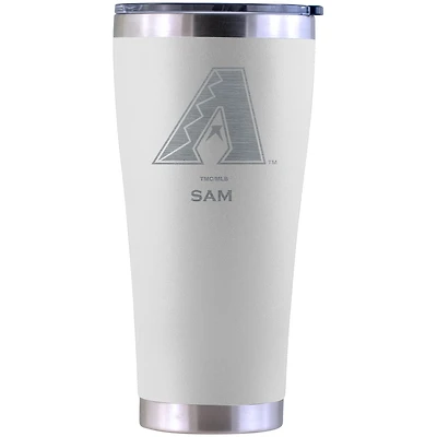 Arizona Diamondbacks Personalized 30oz. Laser Etched White Tumbler