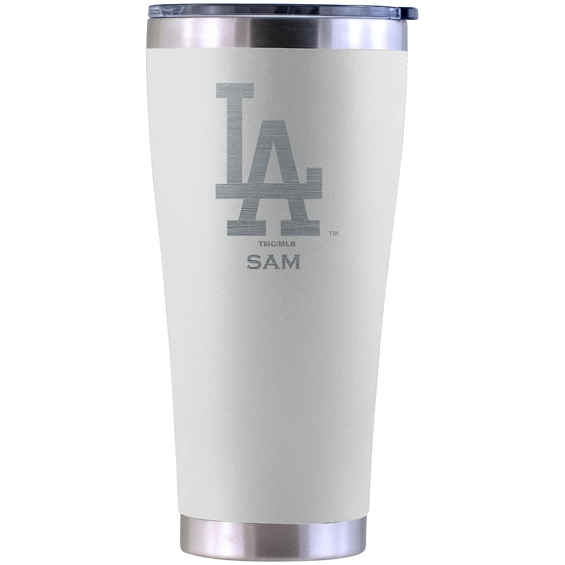 Los Angeles Dodgers Personalized 30oz. Laser Etched White Tumbler