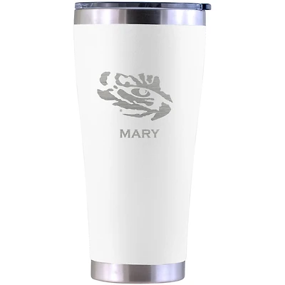 LSU Tigers Personalized 30oz. Laser Etched White Tumbler