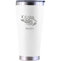 LSU Tigers Personalized 30oz. Laser Etched White Tumbler