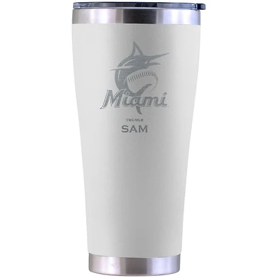 Miami Marlins Personalized 30oz. Laser Etched Tumbler