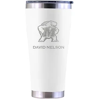 Maryland Terrapins Personalized 30oz. Laser Etched White Tumbler