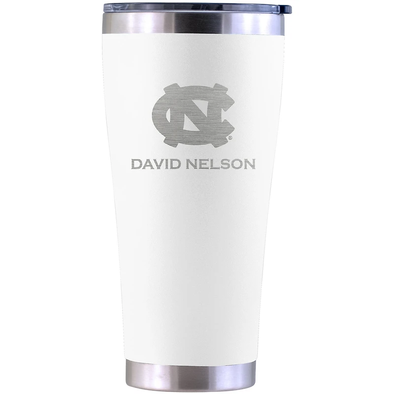North Carolina Tar Heels Personalized 30oz. Laser Etched White Tumbler