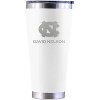 North Carolina Tar Heels Personalized 30oz. Laser Etched White Tumbler