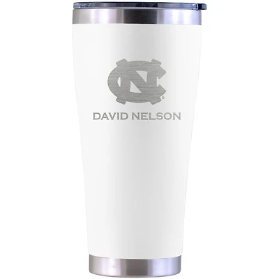 North Carolina Tar Heels Personalized 30oz. Laser Etched White Tumbler