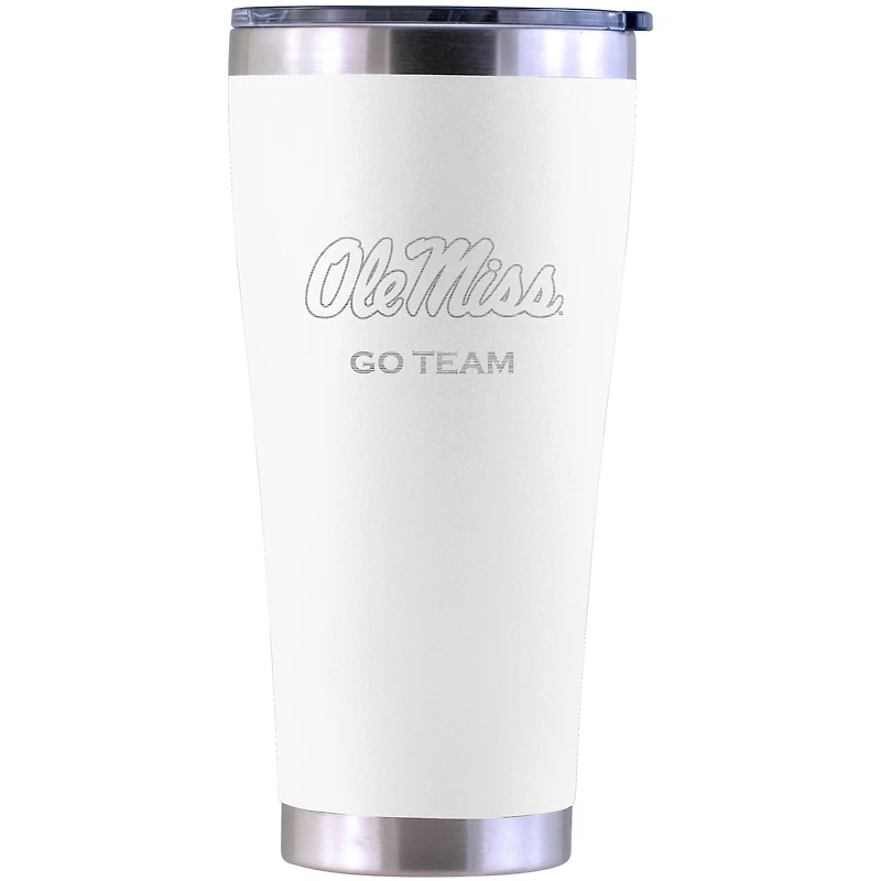 Ole Miss Rebels Personalized 30oz. Laser Etched White Tumbler