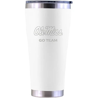 Ole Miss Rebels Personalized 30oz. Laser Etched White Tumbler