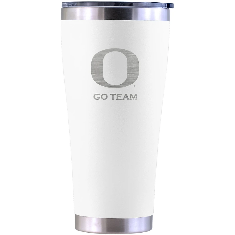 Oregon Ducks Personalized 30oz. Laser Etched White Tumbler
