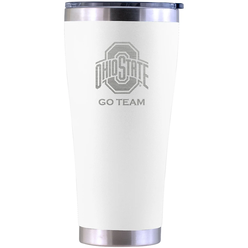 Ohio State Buckeyes Personalized 30oz. Laser Etched White Tumbler