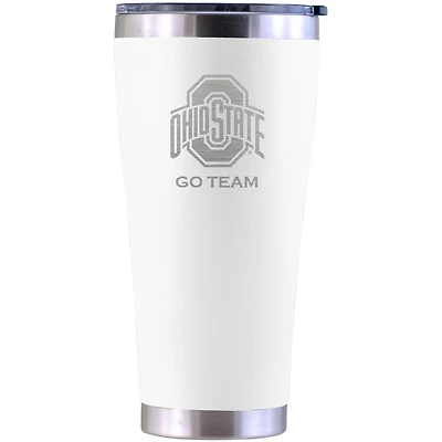 Ohio State Buckeyes Personalized 30oz. Laser Etched White Tumbler