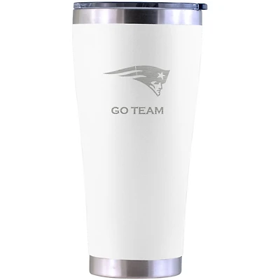 New England Patriots Personalized 30oz. Laser Etched White Tumbler