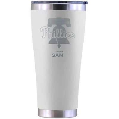 Philadelphia Phillies Personalized 30oz. Laser Etched White Tumbler