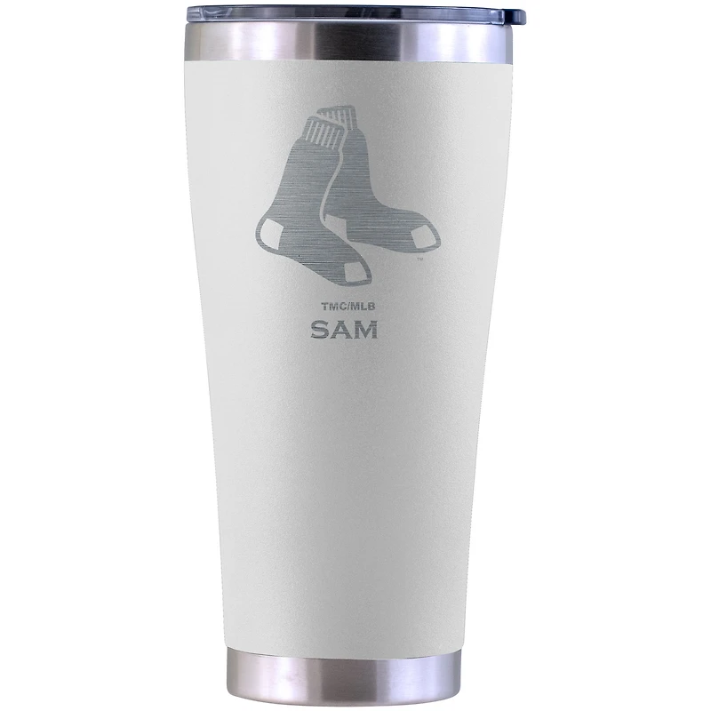 Boston Red Sox Personalized 30oz. Laser Etched White Tumbler
