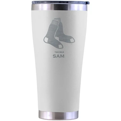 Boston Red Sox Personalized 30oz. Laser Etched White Tumbler
