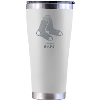 Boston Red Sox Personalized 30oz. Laser Etched White Tumbler