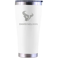 Houston Texans Personalized 30oz. Laser Etched White Tumbler
