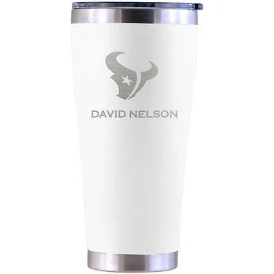 Houston Texans Personalized 30oz. Laser Etched White Tumbler