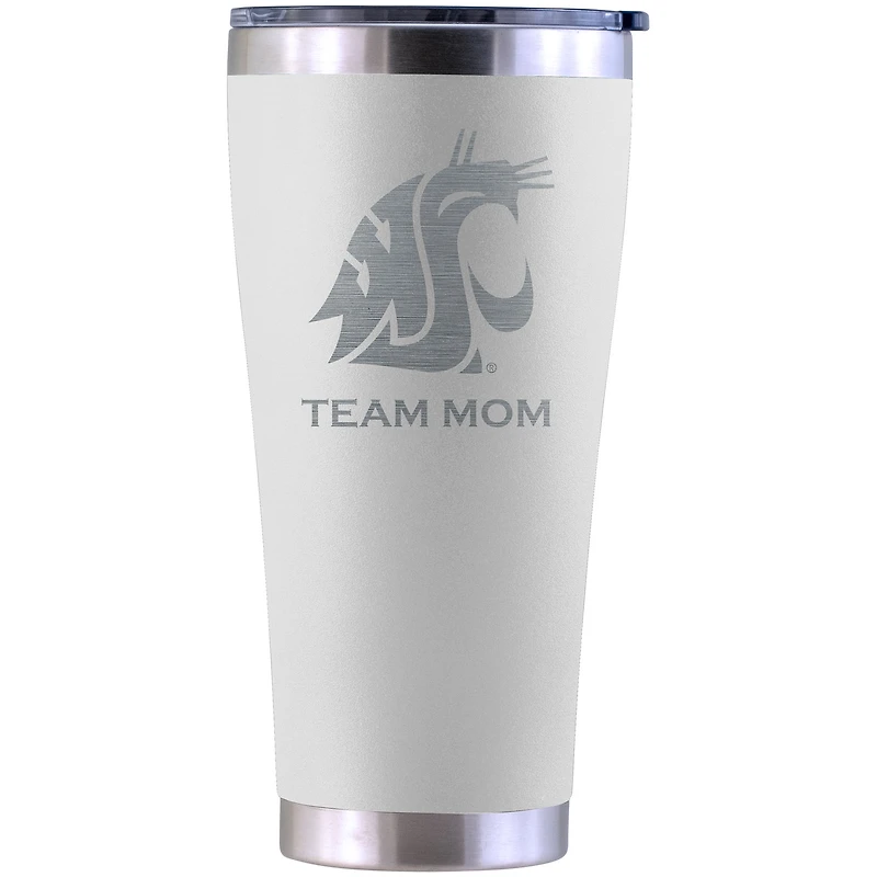 Washington State Cougars Personalized 30oz. Laser Etched White Tumbler