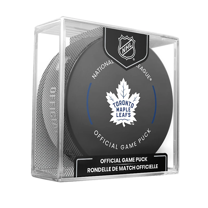 Inglasco Toronto Maple Leafs 2022-23 Season Official Game Puck