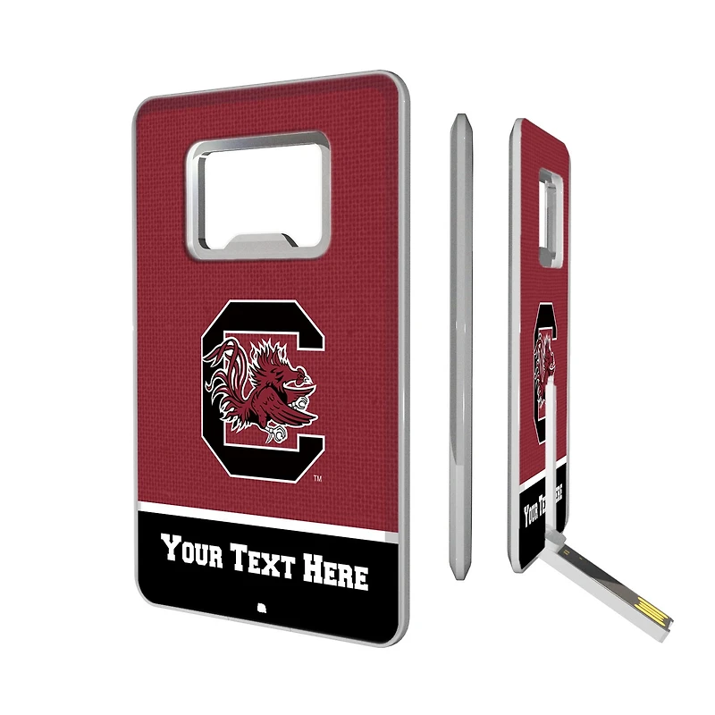 South Carolina Gamecocks Personalized Credit Card USB Drive & Bottle Opener
