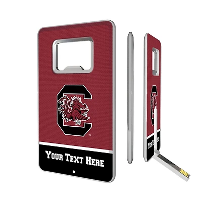 South Carolina Gamecocks Personalized Credit Card USB Drive & Bottle Opener