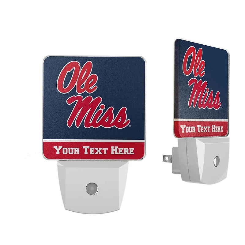 Ole Miss Rebels Personalized 2-Piece Nightlight Set