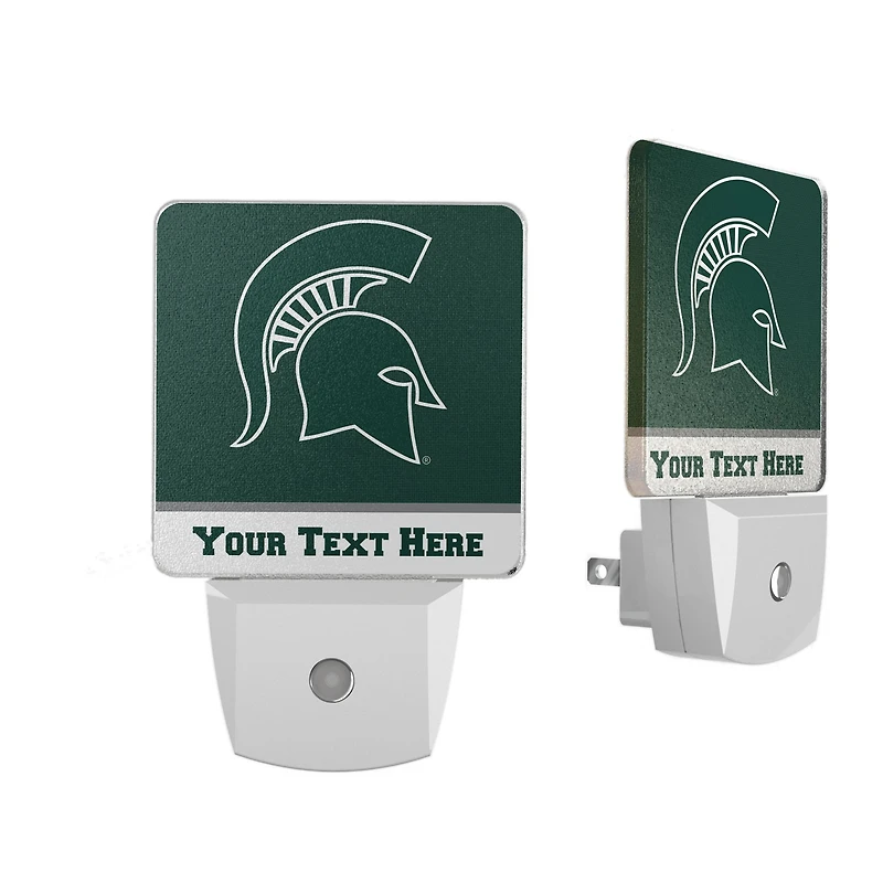 Michigan State Spartans Personalized 2-Piece Nightlight Set