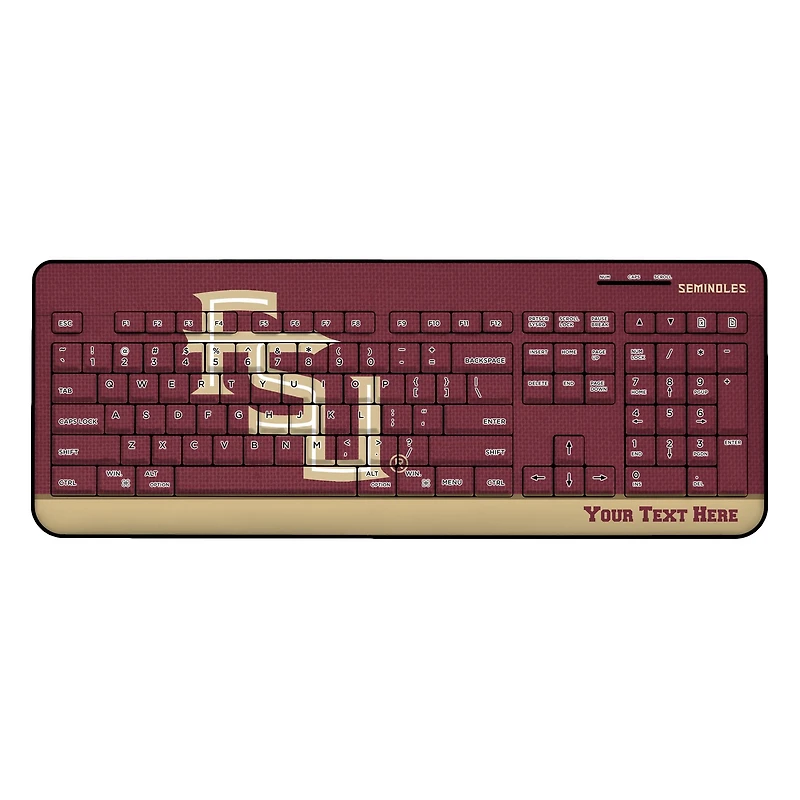 Florida State Seminoles Alternate Logo Personalized Wireless Keyboard
