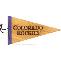Colorado Rockies 7" x 12" Wood Pennant