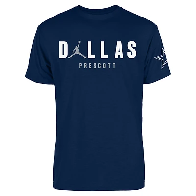 Men's Jordan Brand Dak Prescott Navy Dallas Cowboys Graphic Team T-Shirt