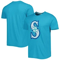 Men's Homage  Teal Seattle Mariners Hand Drawn Logo Tri-Blend T-Shirt