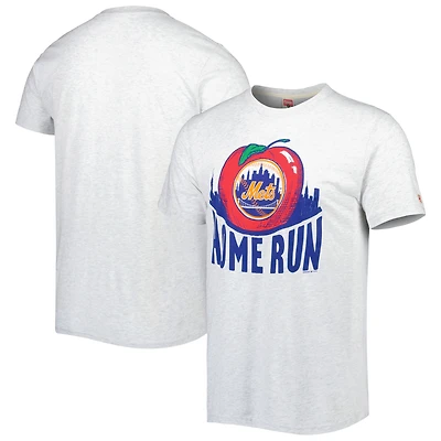Men's Homage Gray New York Mets Hyper Local Tri-Blend T-Shirt