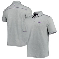Men's Tommy Bahama Heathered Gray LSU Tigers IslandZone Tailgater Polo