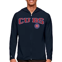 Men's Antigua Navy Chicago Cubs Wordmark Legacy Full-Zip Hoodie