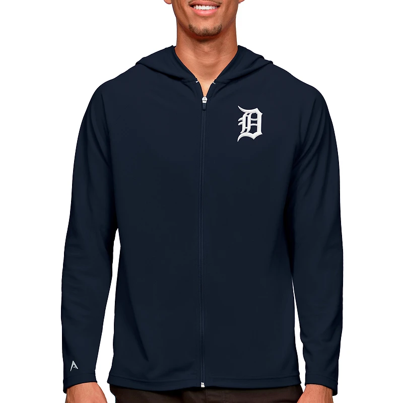 Men's Antigua Navy Detroit Tigers Legacy Full-Zip Hoodie