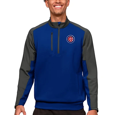 Men's Antigua Royal Chicago Cubs Team Quarter-Zip Pullover Top