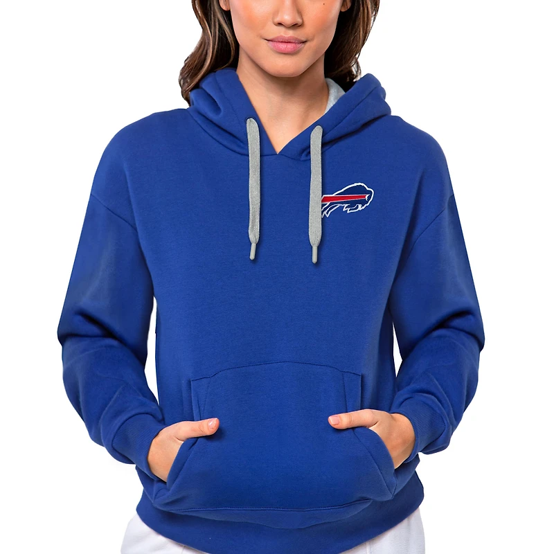 Women's Antigua Royal Buffalo Bills Victory Pullover Hoodie