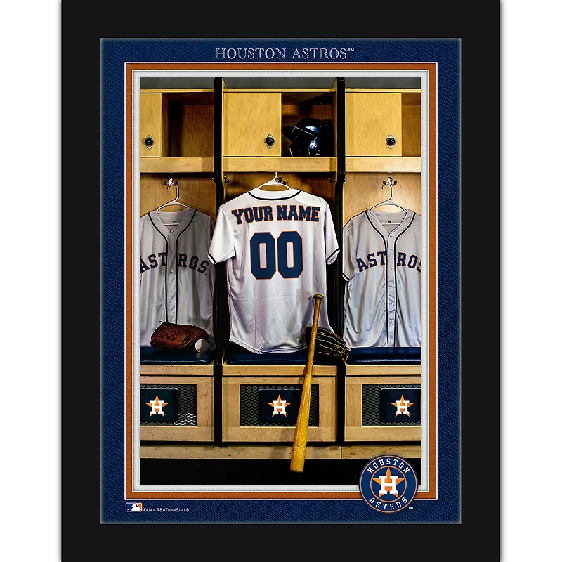 Houston Astros 12'' x 16'' Personalized Team Jersey Print
