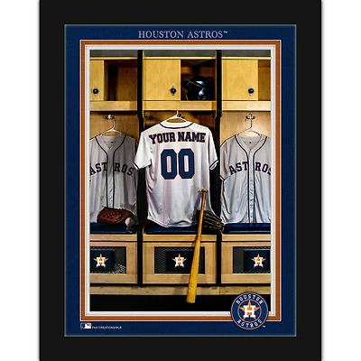 Houston Astros 12'' x 16'' Personalized Team Jersey Print