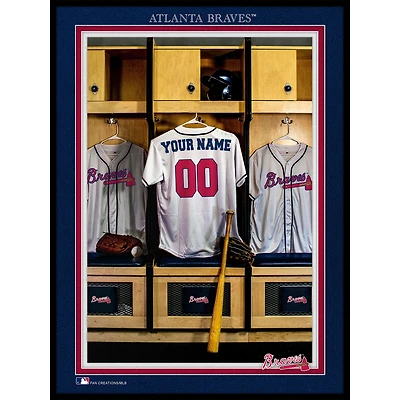 Atlanta Braves 12'' x 16'' Personalized Team Jersey Print